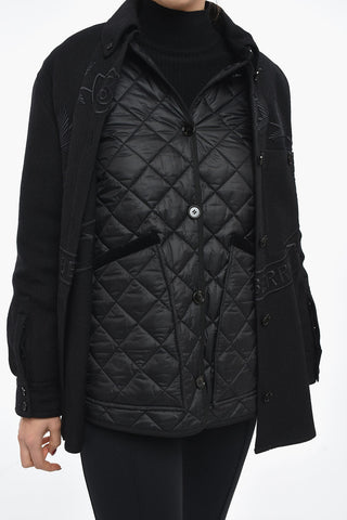 Overshirt Imbottito in Lana Vergine con Ricami