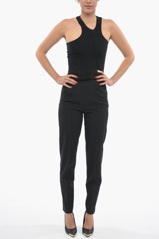 High Waist Virgin Wool Stretch Pants