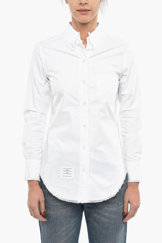 Long Sleeved Shirt With Raw Cut Details