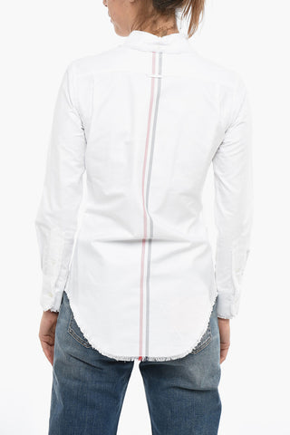 Long Sleeved Shirt With Raw Cut Details
