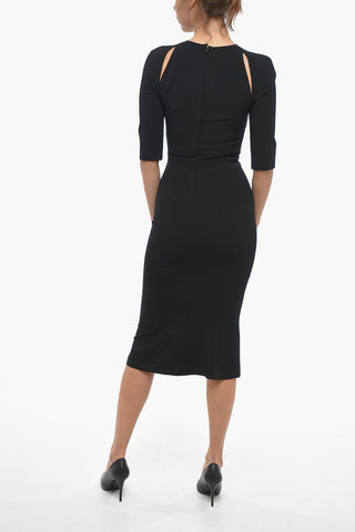 HOT STUFF V-neckline Bodycon Dress with Cut Out Detail