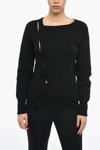 Side Buttoned LE MAILLE PAU Alpaca Blend Sweater