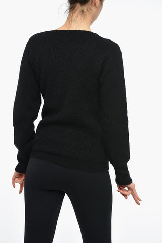 Side Buttoned LE MAILLE PAU Alpaca Blend Sweater