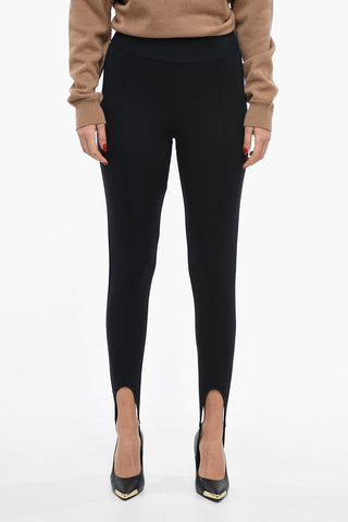 Solid Color EMESEGZ Stirrup Pants with Drawstring on the waist