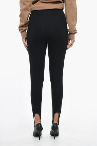 Solid Color EMESEGZ Stirrup Pants with Drawstring on the waist