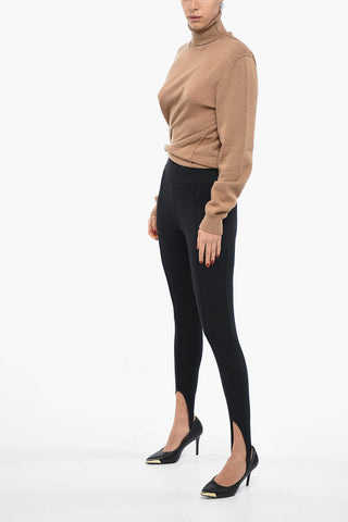 Solid Color EMESEGZ Stirrup Pants with Drawstring on the waist