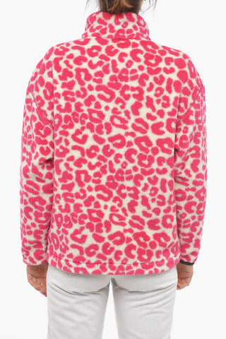 Leopard Print Teddy Zipped Hoodie