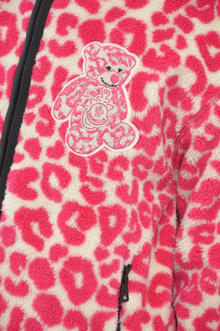 Leopard Print Teddy Zipped Hoodie