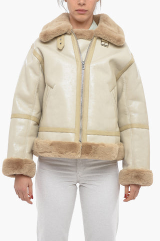 Faux-Fur Padding RAINA Aviator Jacket