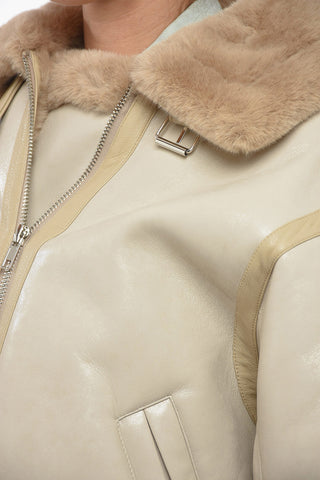Faux-Fur Padding RAINA Aviator Jacket