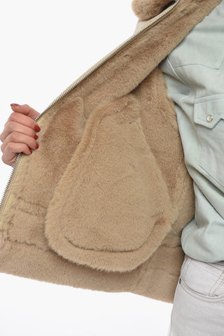 Faux-Fur Padding RAINA Aviator Jacket