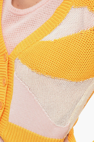 See Through Inserts Cotton Cardigan