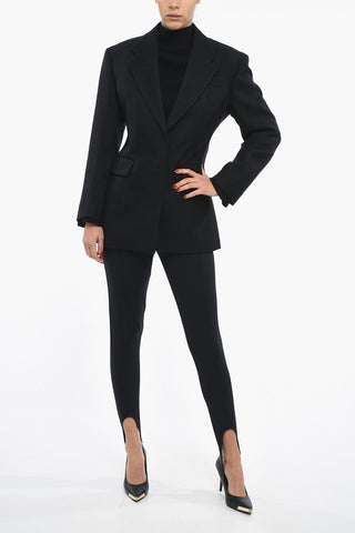 Blazer Slim Fit in Cotone Twill con Tasche ad Aletta