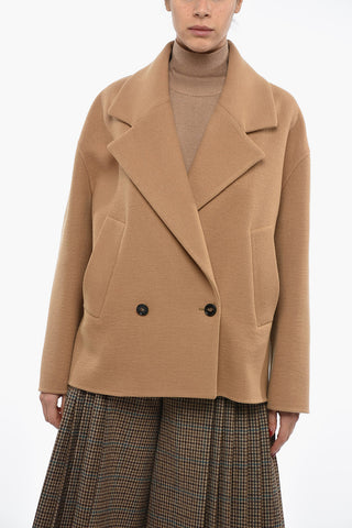 Double-breasted Cashmere Coat with Flush Pockets