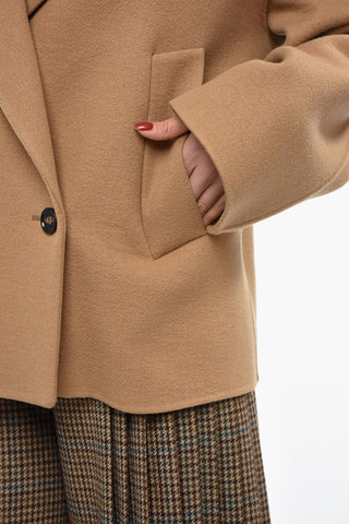 Double-breasted Cashmere Coat with Flush Pockets