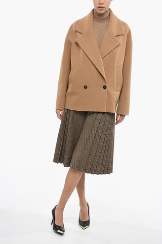 Double-breasted Cashmere Coat with Flush Pockets
