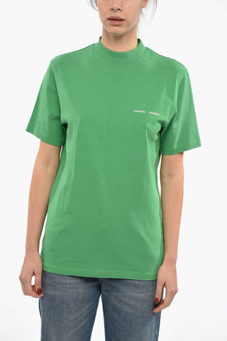 T-Shirt Girocollo NORSBRO in Tinta Unita con Logo a Contrasto