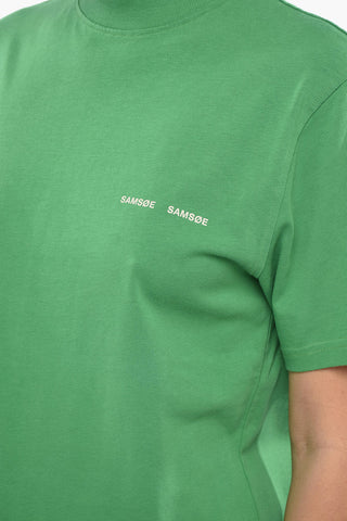 T-Shirt Girocollo NORSBRO in Tinta Unita con Logo a Contrasto