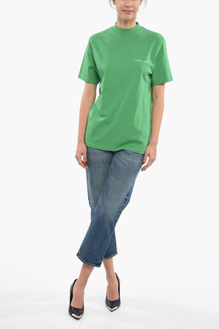 T-Shirt Girocollo NORSBRO in Tinta Unita con Logo a Contrasto