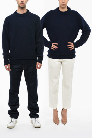 MM4 Wool-blend UNISEX Sweater with Double-layered Detail