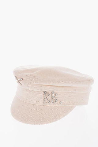 Cappello Baker Boy in Cotone con Monogram in Gioiello