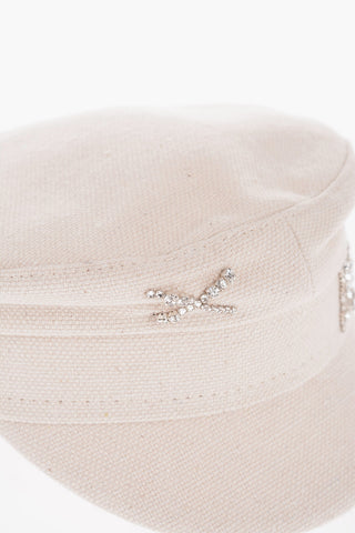 Cappello Baker Boy in Cotone con Monogram in Gioiello