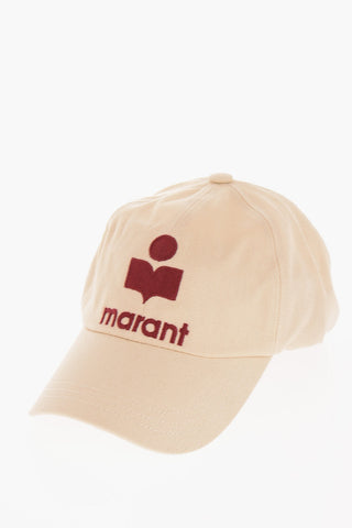 Cappello Baseball in Tinta Unita con Logo Ricamato a Contrasto