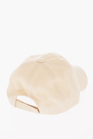 Cappello Baseball in Tinta Unita con Logo Ricamato a Contrasto