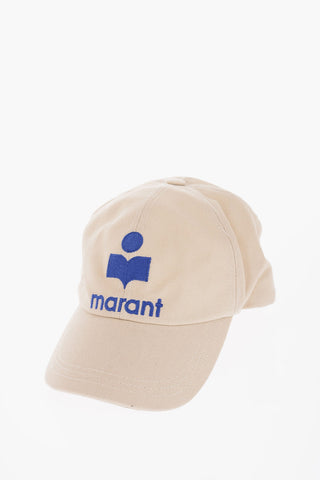 Solid Color Cap with Embroidered Contrasting Logo