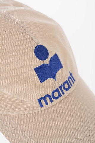Solid Color Cap with Embroidered Contrasting Logo