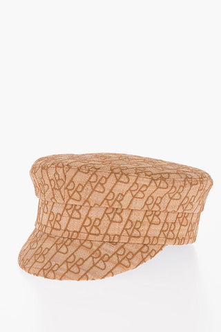 Cappello Baker Boy in Paglia con Monogram All-Over