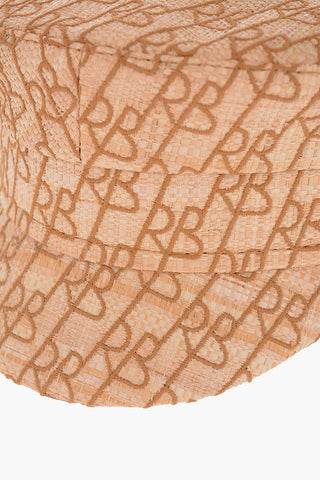 Cappello Baker Boy in Paglia con Monogram All-Over