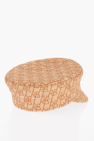 Cappello Baker Boy in Paglia con Monogram All-Over