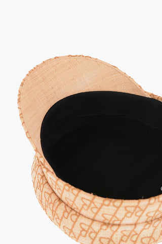 Cappello Baker Boy in Paglia con Monogram All-Over
