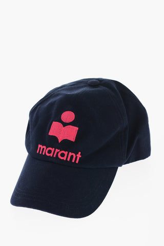 Cotton Cap With Contrast Embroidery-Logo