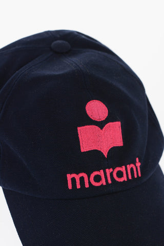Cotton Cap With Contrast Embroidery-Logo