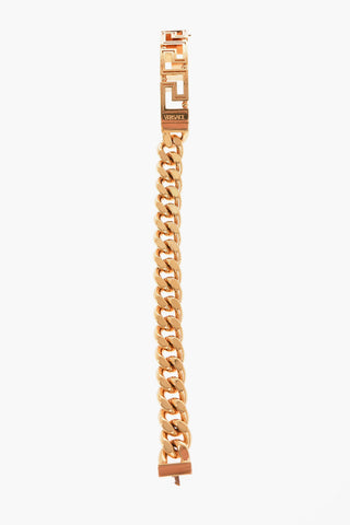 Greca Motif Golden Metal Bracelet
