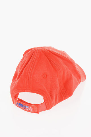 Cappello Baseball in Tinta Unita Effetto Sbiadito con Logo Ricamato