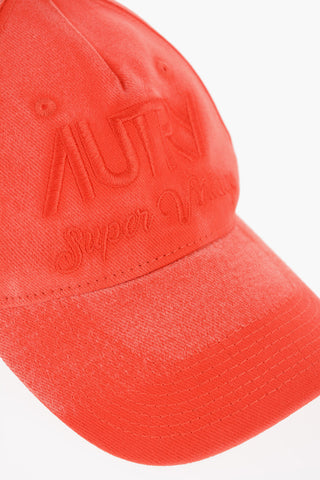 Cappello Baseball in Tinta Unita Effetto Sbiadito con Logo Ricamato