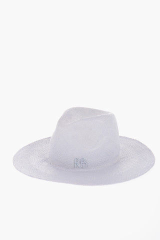 Cappello Floppy in Paglia Intrecciata a Tinta Unita