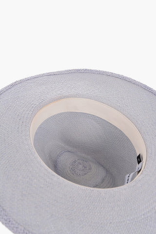 Cappello Floppy in Paglia Intrecciata a Tinta Unita
