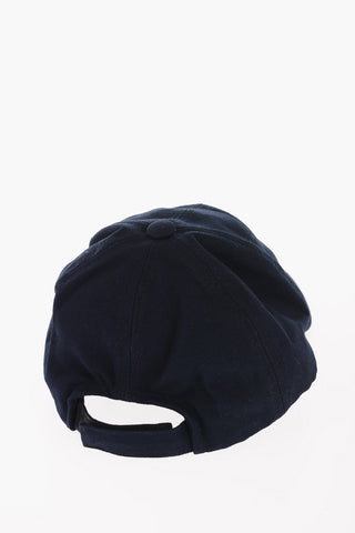 Cappello da Baseball in Cotone con Logo a Contrasto Ricamato