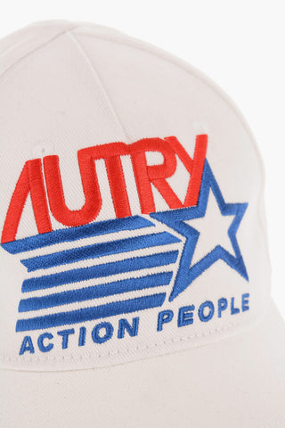 Cotton Cap with Embossed Embroidery