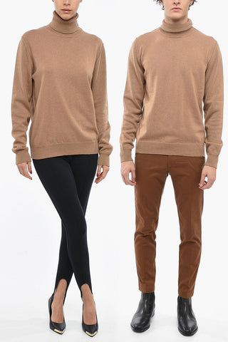 UNISEX MM4 Cashmere Turtleneck Sweater with Visible Stitching