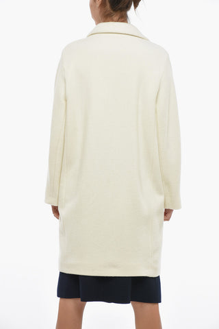 Wool Blend Single Breasted Lined Coat