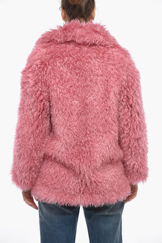 Cappotto Open-Front in Ecopelliccia a Tinta Unita