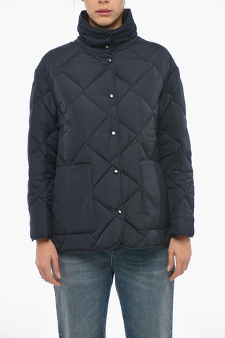 Quilted Jacket With Snap Buttoned