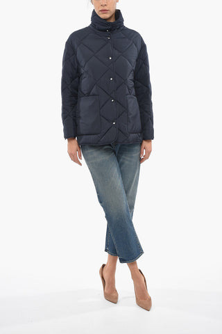 Quilted Jacket With Snap Buttoned