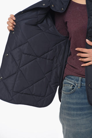 Quilted Jacket With Snap Buttoned