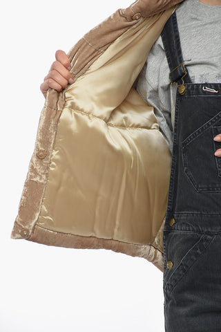 Giubbotto Imbottito Drop Shoulder In Velour